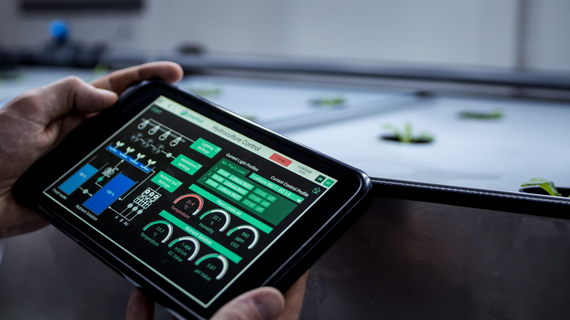 Tablet with GreenFarm OS