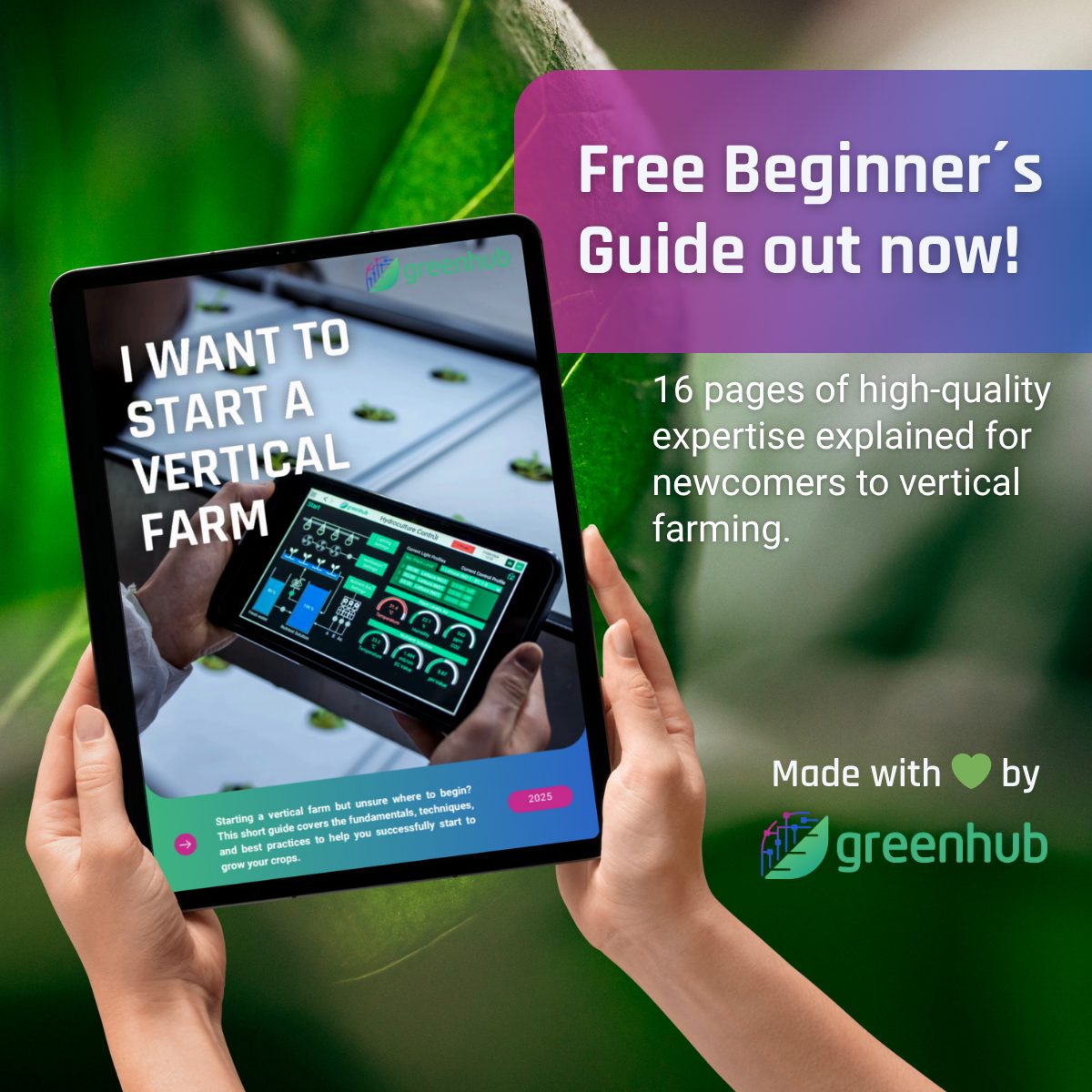 Women in CEA promotes beginners guide to vertical farming from Isabelle van Doorn and Rebekka Boekhout for greenhub solutions gmbh.