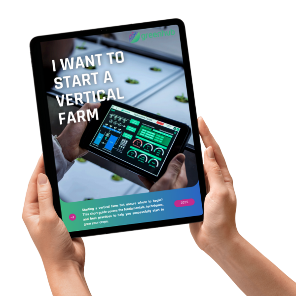Tablet with Witepaper "How to start a vertical farm"